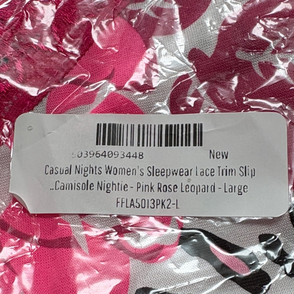 Pink Leopard Camisole Nightie NWT.